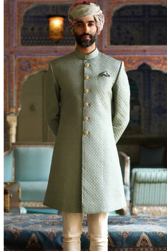 Light Green Wedding Sherwani