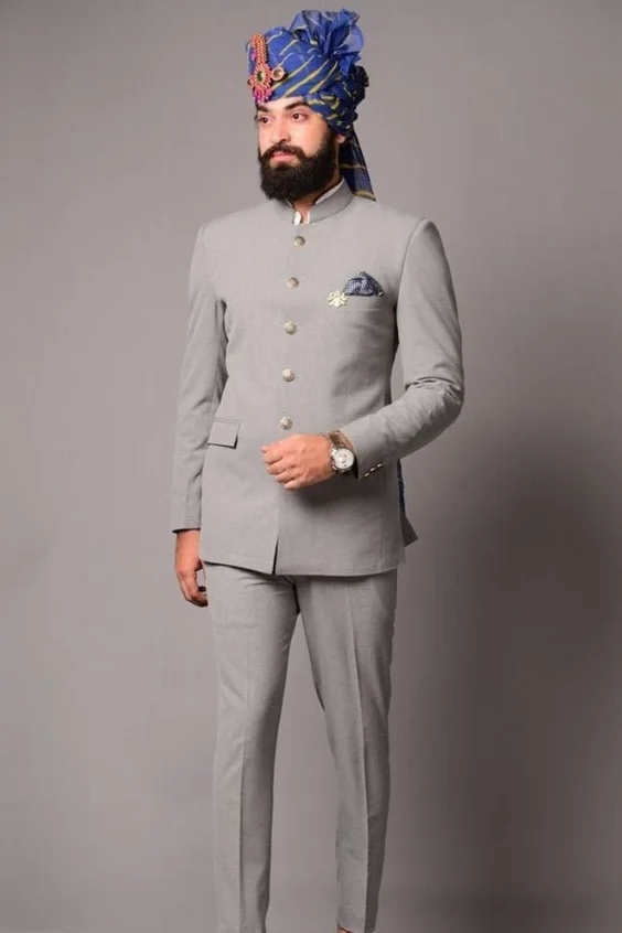  Grey Jodhpuri Suit