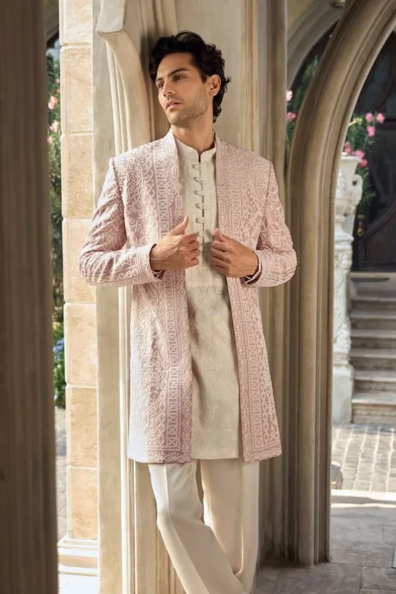 Layered Indo-Western Sherwani Set