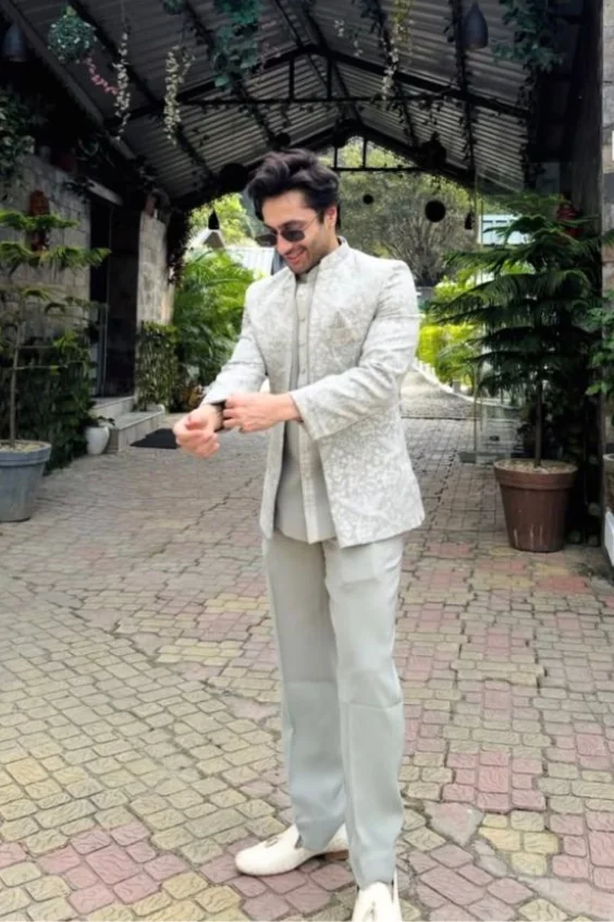Ivory Embroidered Indo-western Outfit